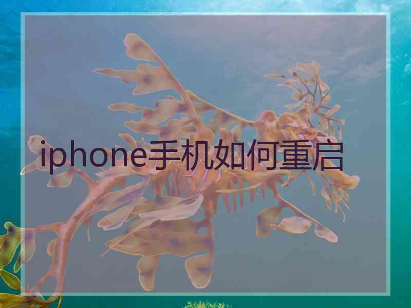 iphone手机如何重启