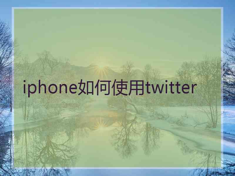 iphone如何使用twitter