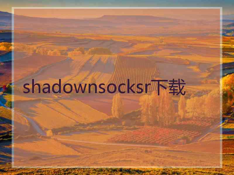 shadownsocksr下载