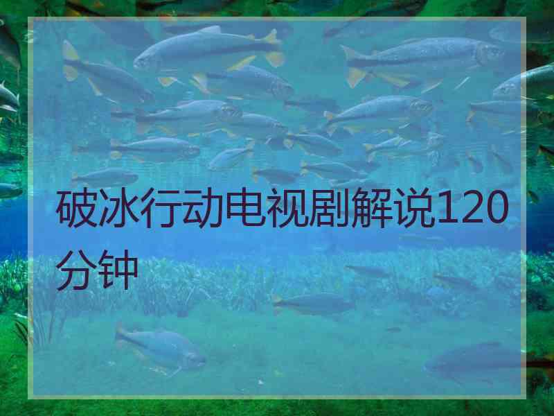 破冰行动电视剧解说120分钟