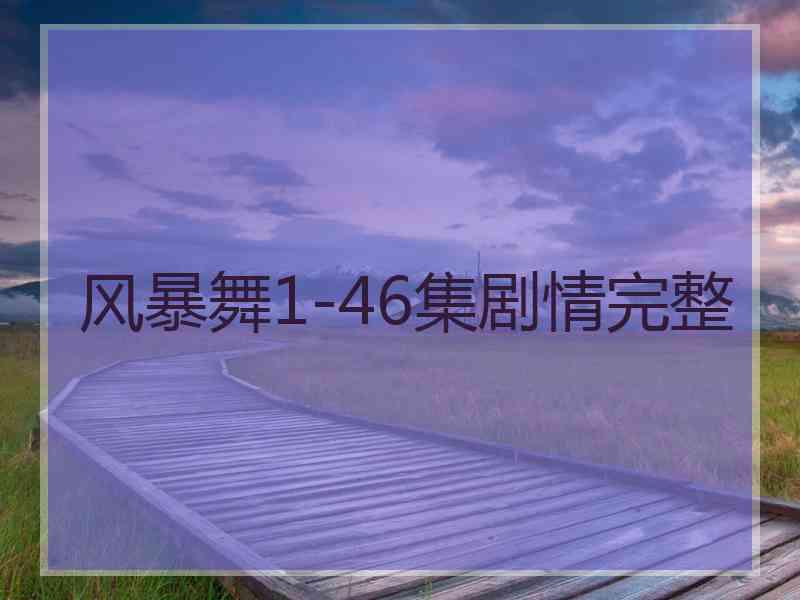 风暴舞1-46集剧情完整