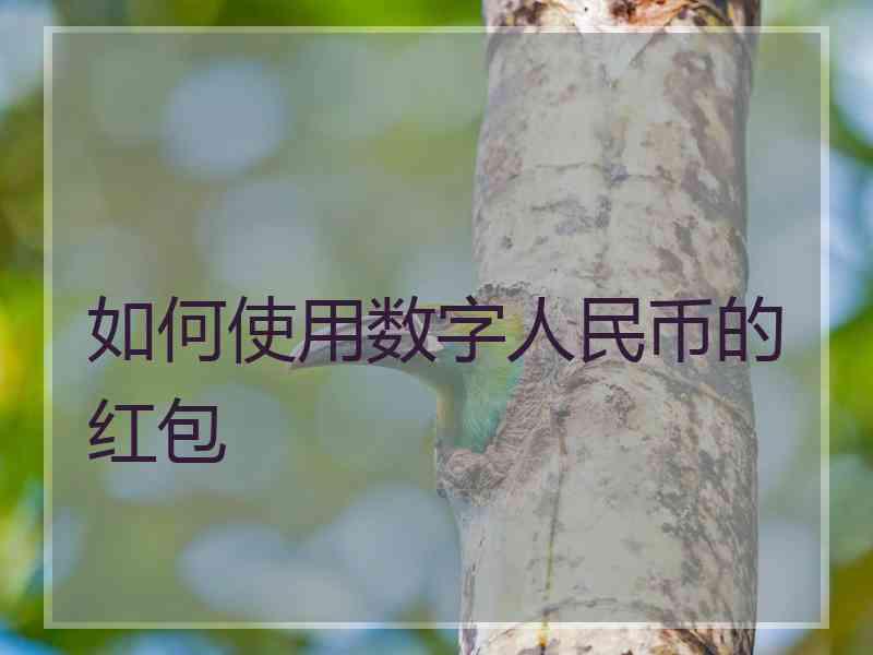 如何使用数字人民币的红包