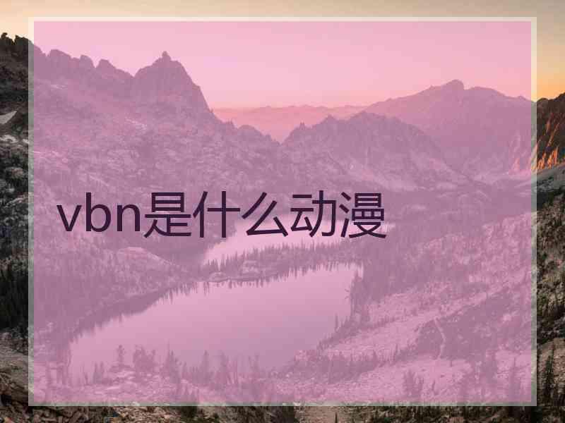 vbn是什么动漫