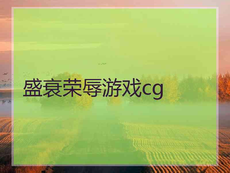 盛衰荣辱游戏cg