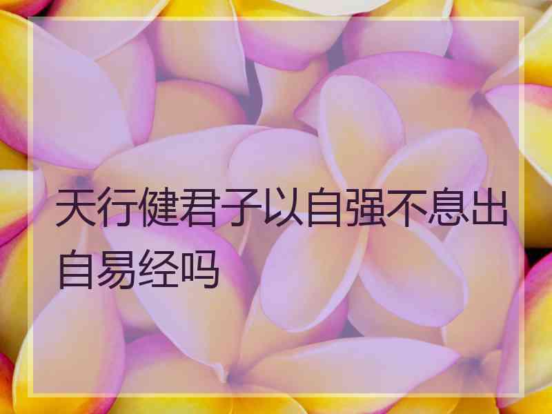 天行健君子以自强不息出自易经吗