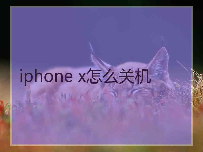 iphone x怎么关机