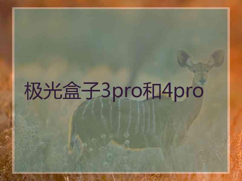 极光盒子3pro和4pro