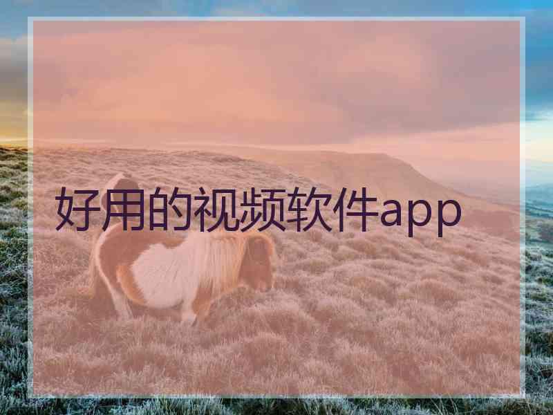 好用的视频软件app