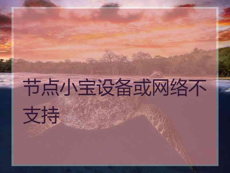 节点小宝设备或网络不支持