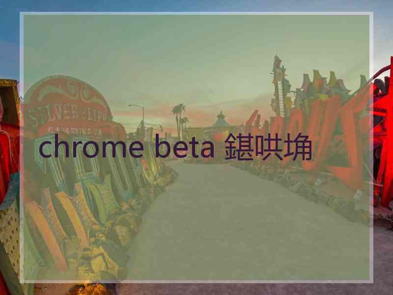 chrome beta 鍖哄埆