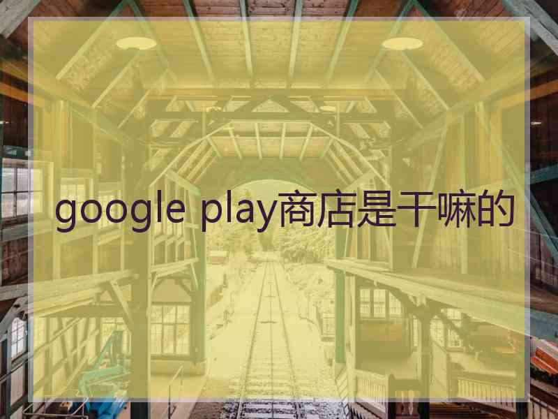 google play商店是干嘛的