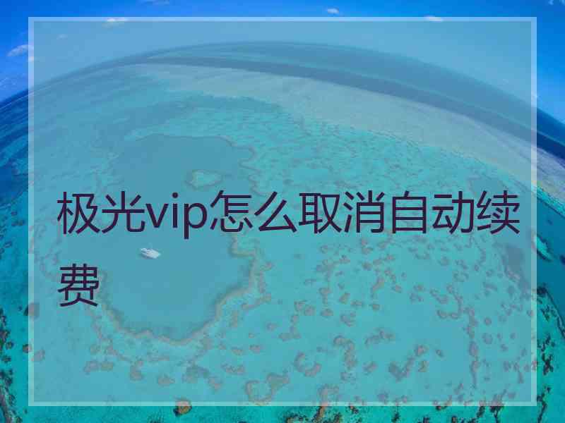 极光vip怎么取消自动续费