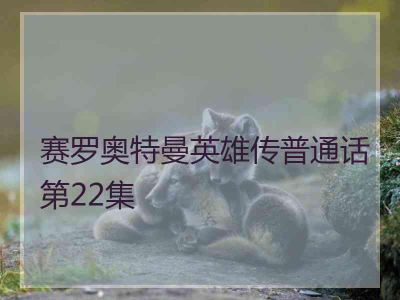 赛罗奥特曼英雄传普通话第22集