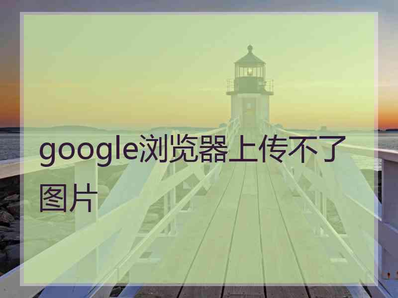 google浏览器上传不了图片