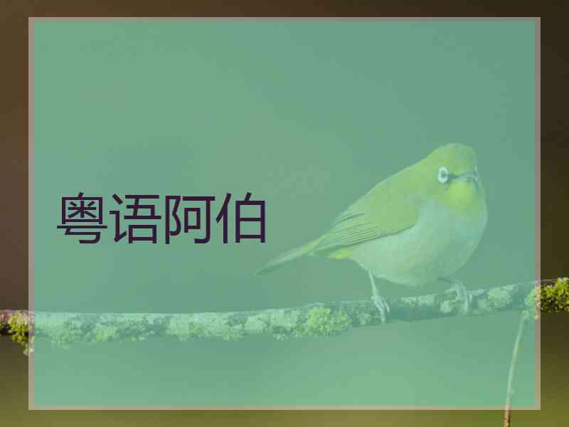 粤语阿伯