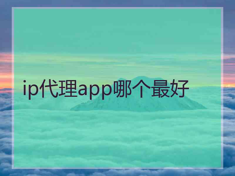 ip代理app哪个最好