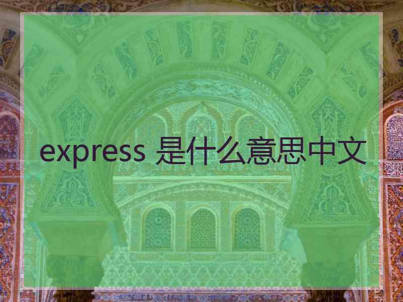 express 是什么意思中文