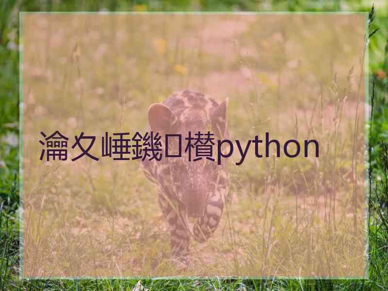 瀹夊崜鐖櫕python