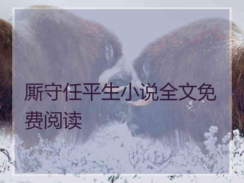 厮守任平生小说全文免费阅读