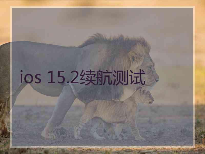 ios 15.2续航测试