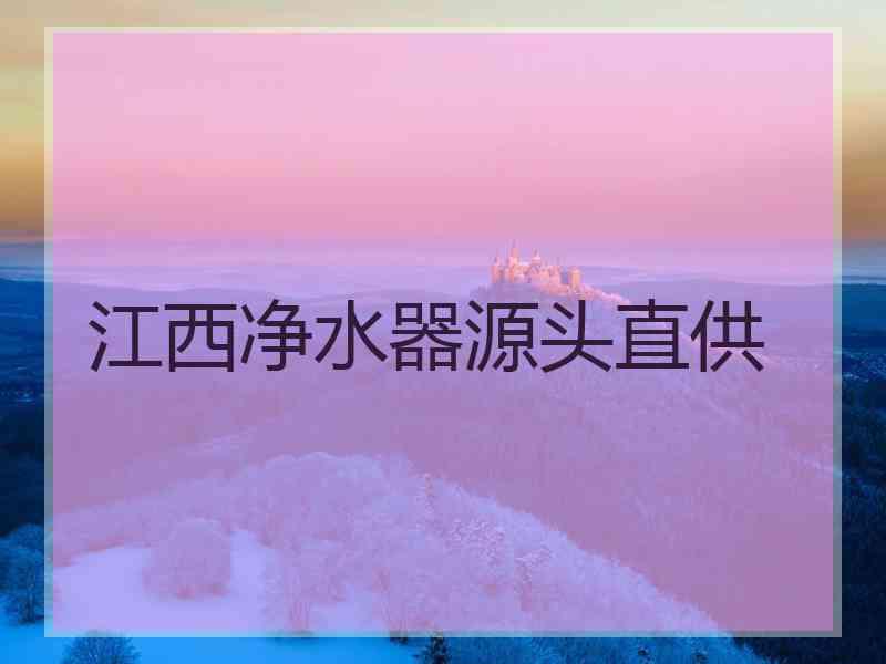 江西净水器源头直供