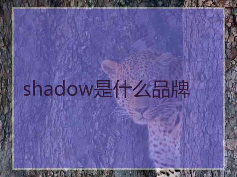 shadow是什么品牌