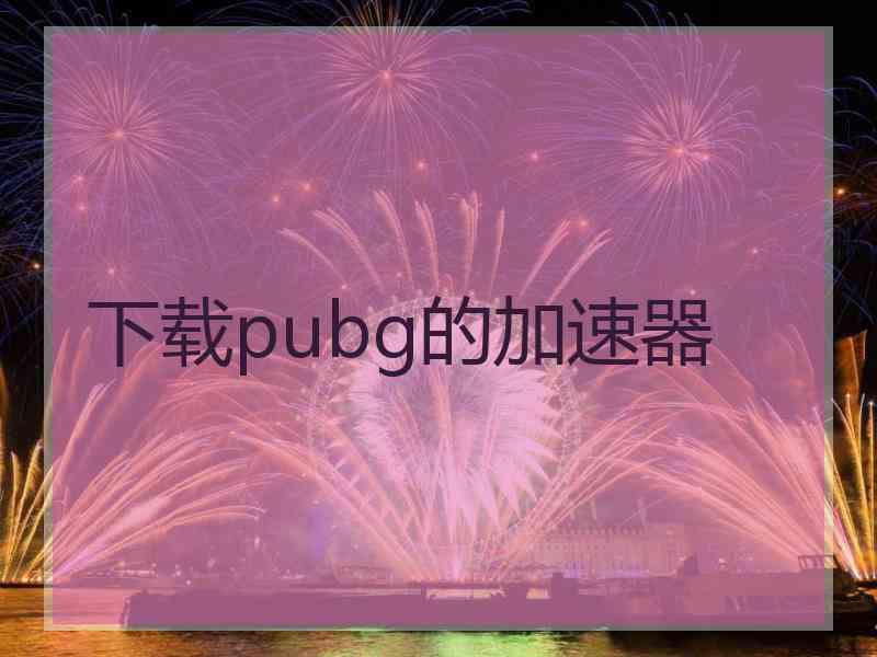 下载pubg的加速器