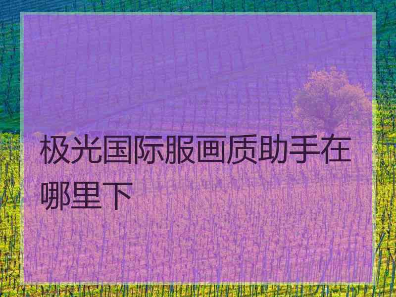 极光国际服画质助手在哪里下