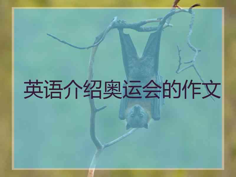 英语介绍奥运会的作文