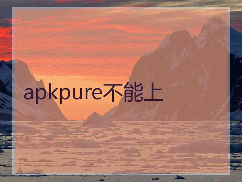 apkpure不能上