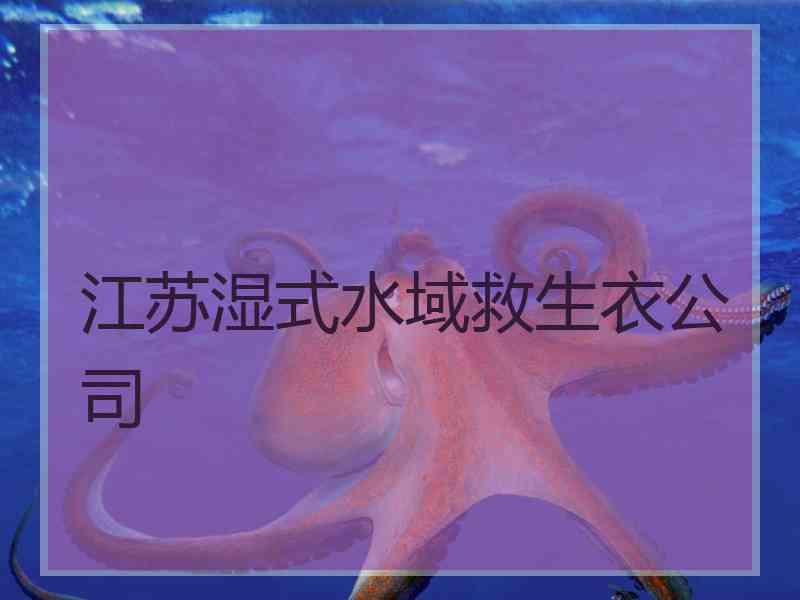 江苏湿式水域救生衣公司