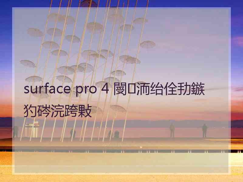 surface pro 4 閿洏绐佺劧鏃犳硶浣跨敤