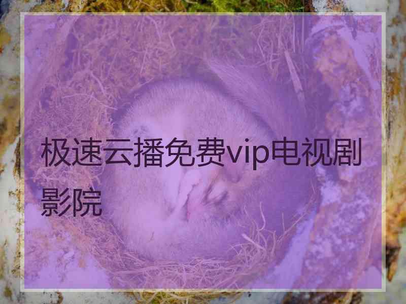 极速云播免费vip电视剧影院