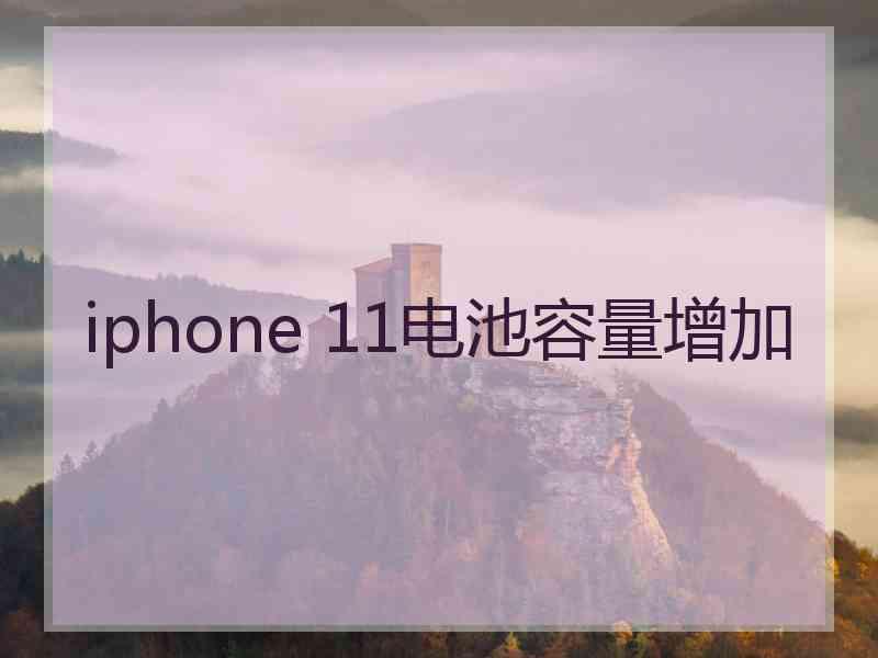 iphone 11电池容量增加