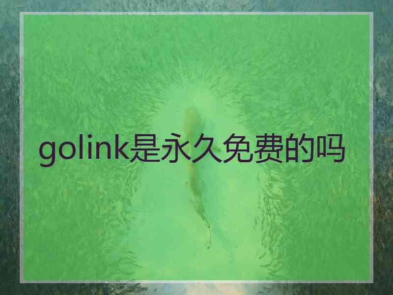 golink是永久免费的吗