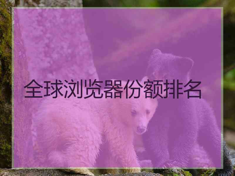 全球浏览器份额排名