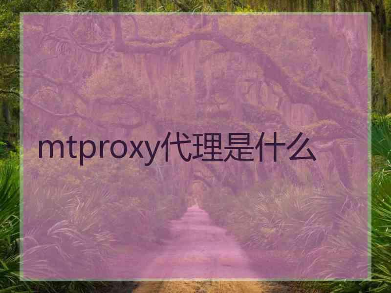 mtproxy代理是什么