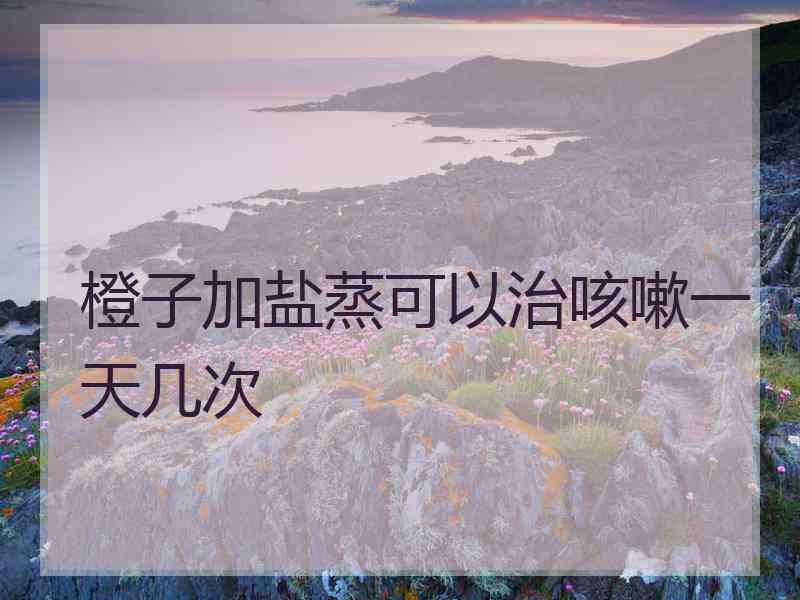 橙子加盐蒸可以治咳嗽一天几次