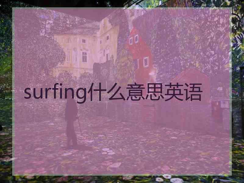 surfing什么意思英语