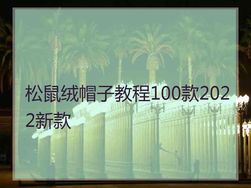 松鼠绒帽子教程100款2022新款