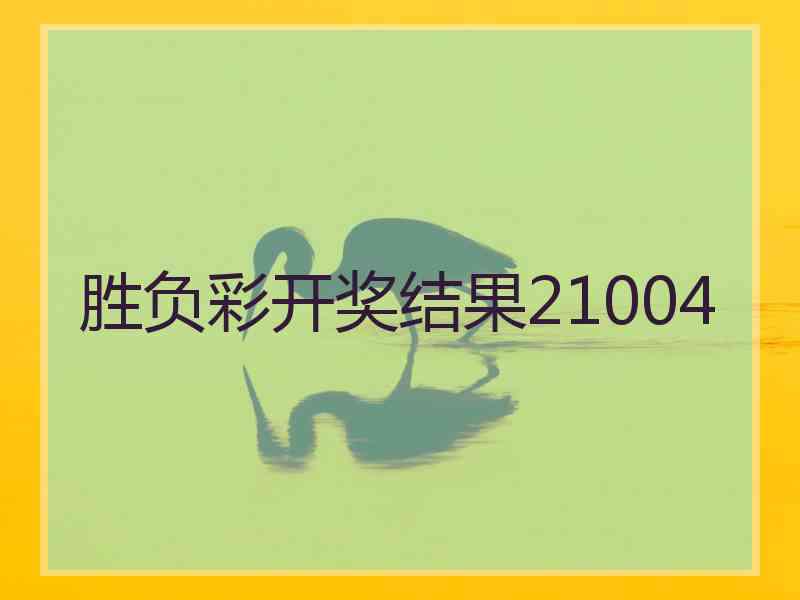 胜负彩开奖结果21004