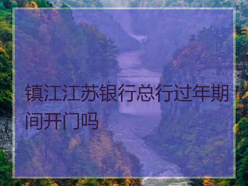 镇江江苏银行总行过年期间开门吗