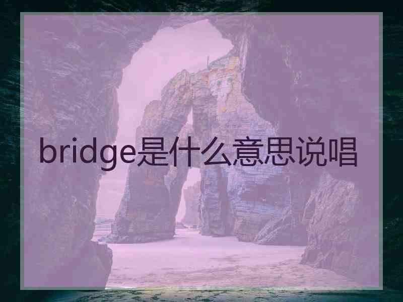 bridge是什么意思说唱