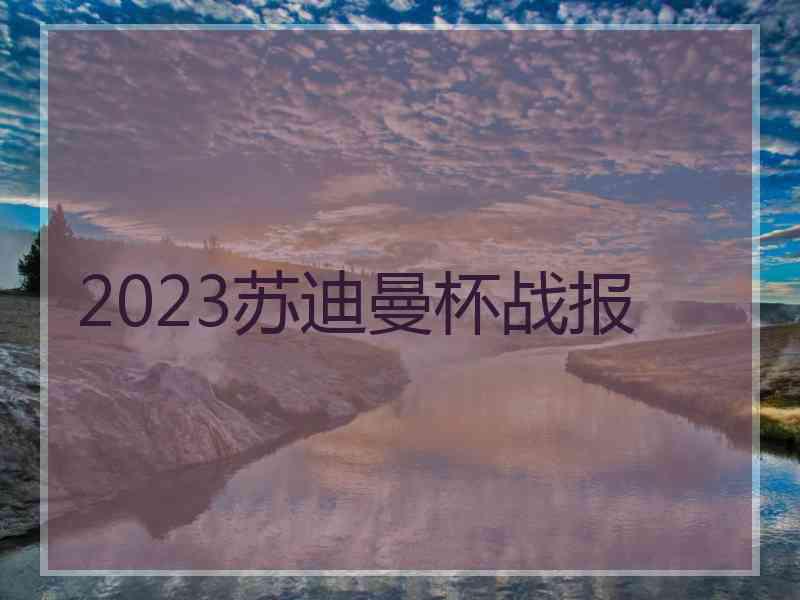 2023苏迪曼杯战报