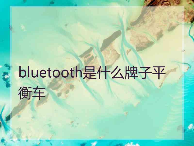 bluetooth是什么牌子平衡车