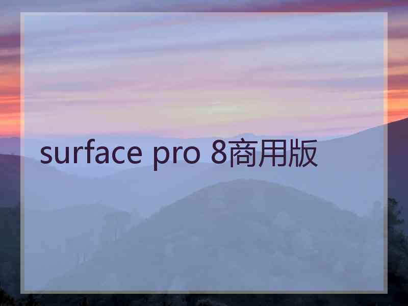 surface pro 8商用版