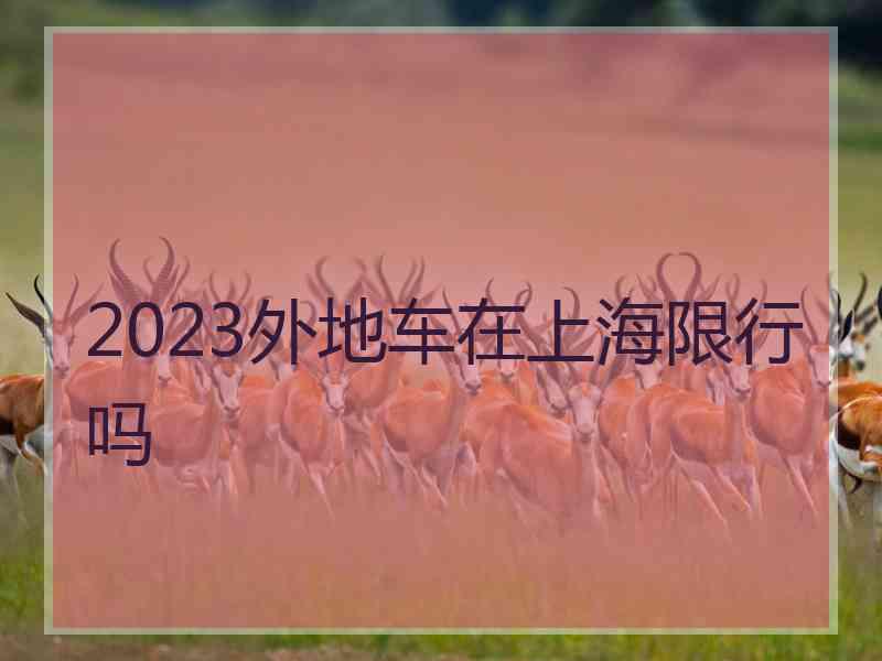 2023外地车在上海限行吗