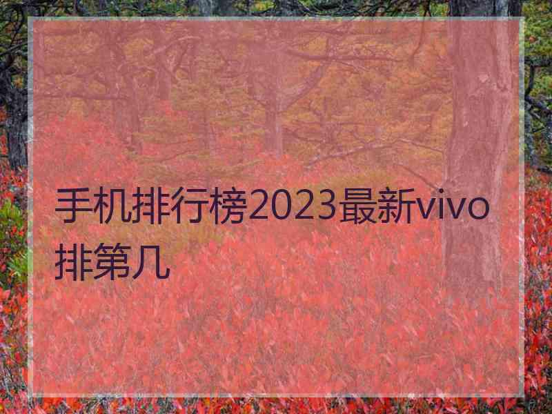 手机排行榜2023最新vivo排第几