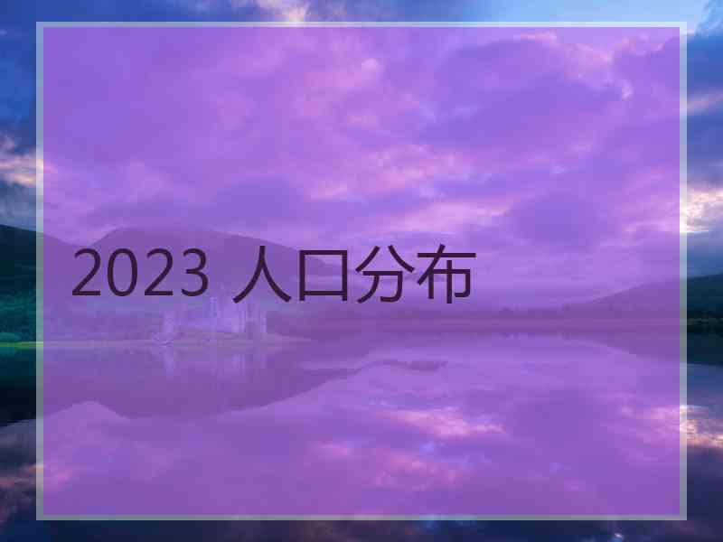 2023 人口分布