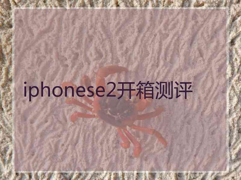 iphonese2开箱测评